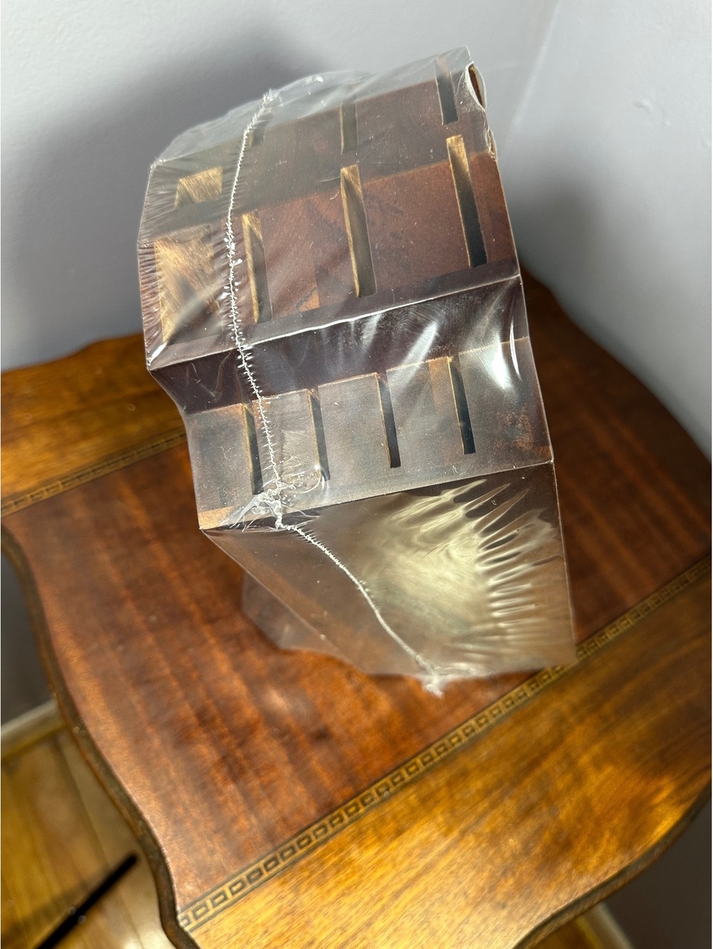 New HOSHANO Walnut Wood Knife Block Only - 18 Slot Empty Kitchen Storage~New!